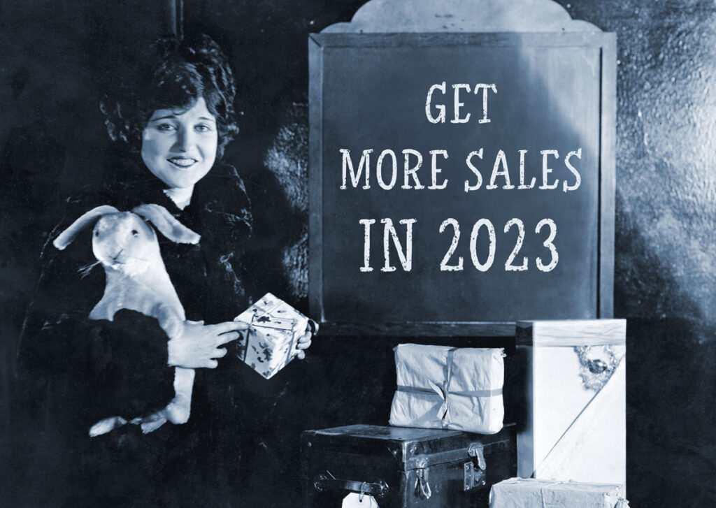 how to get more sales in 2023 graphic