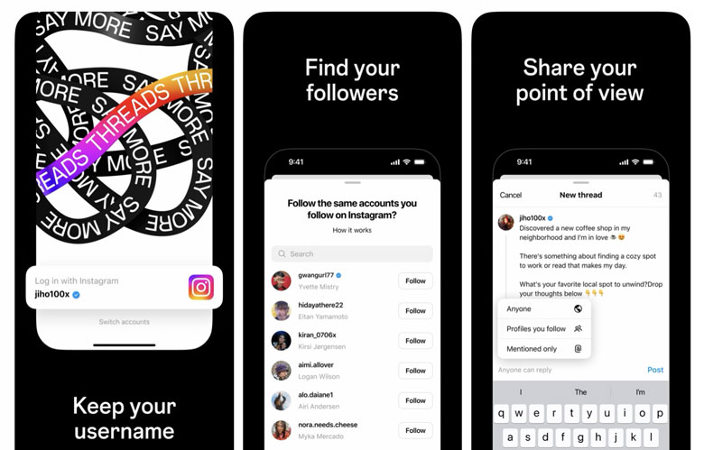 threads app for business on mobile phone